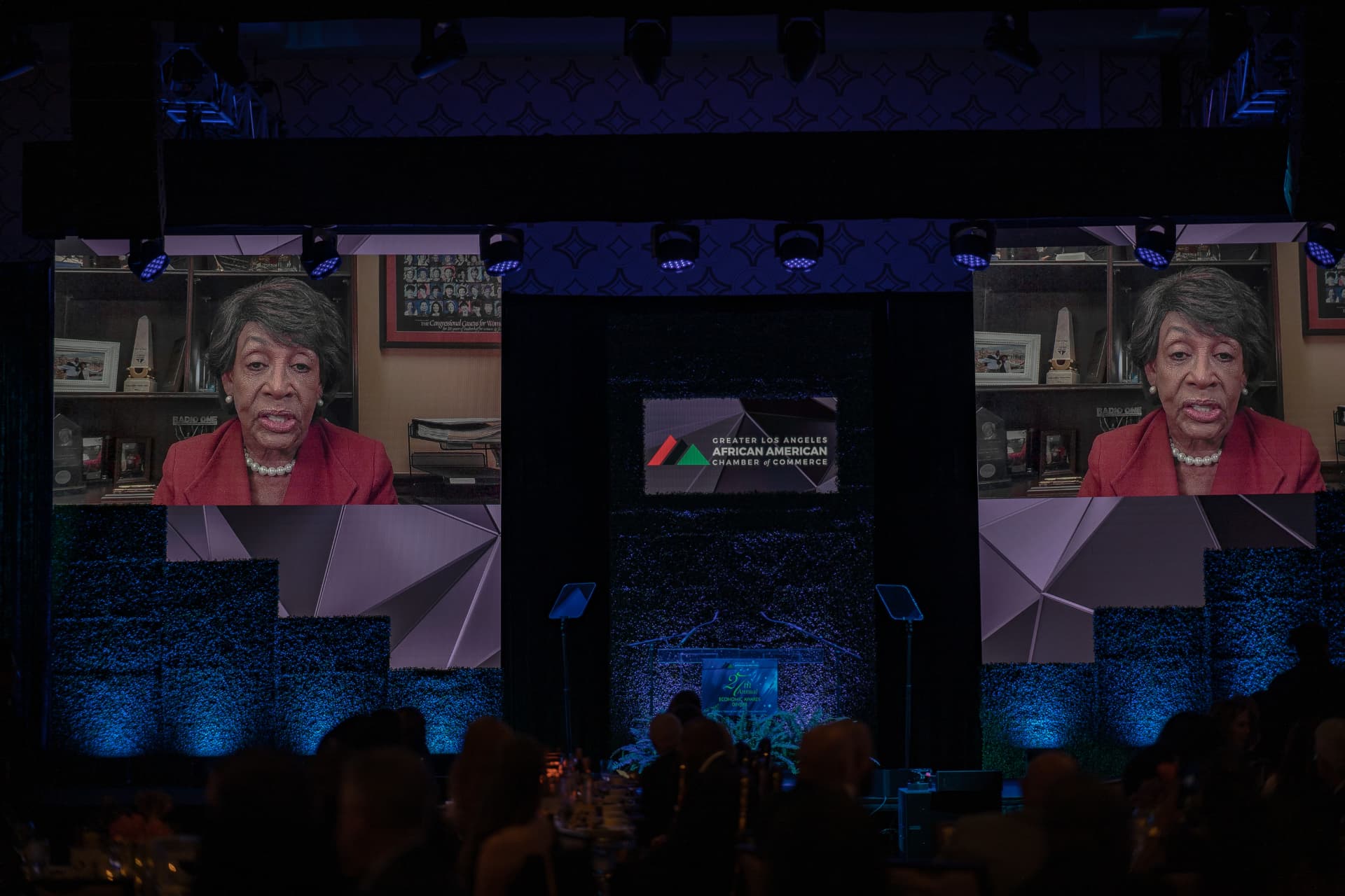 Maxine Waters video message · GLAAACC production