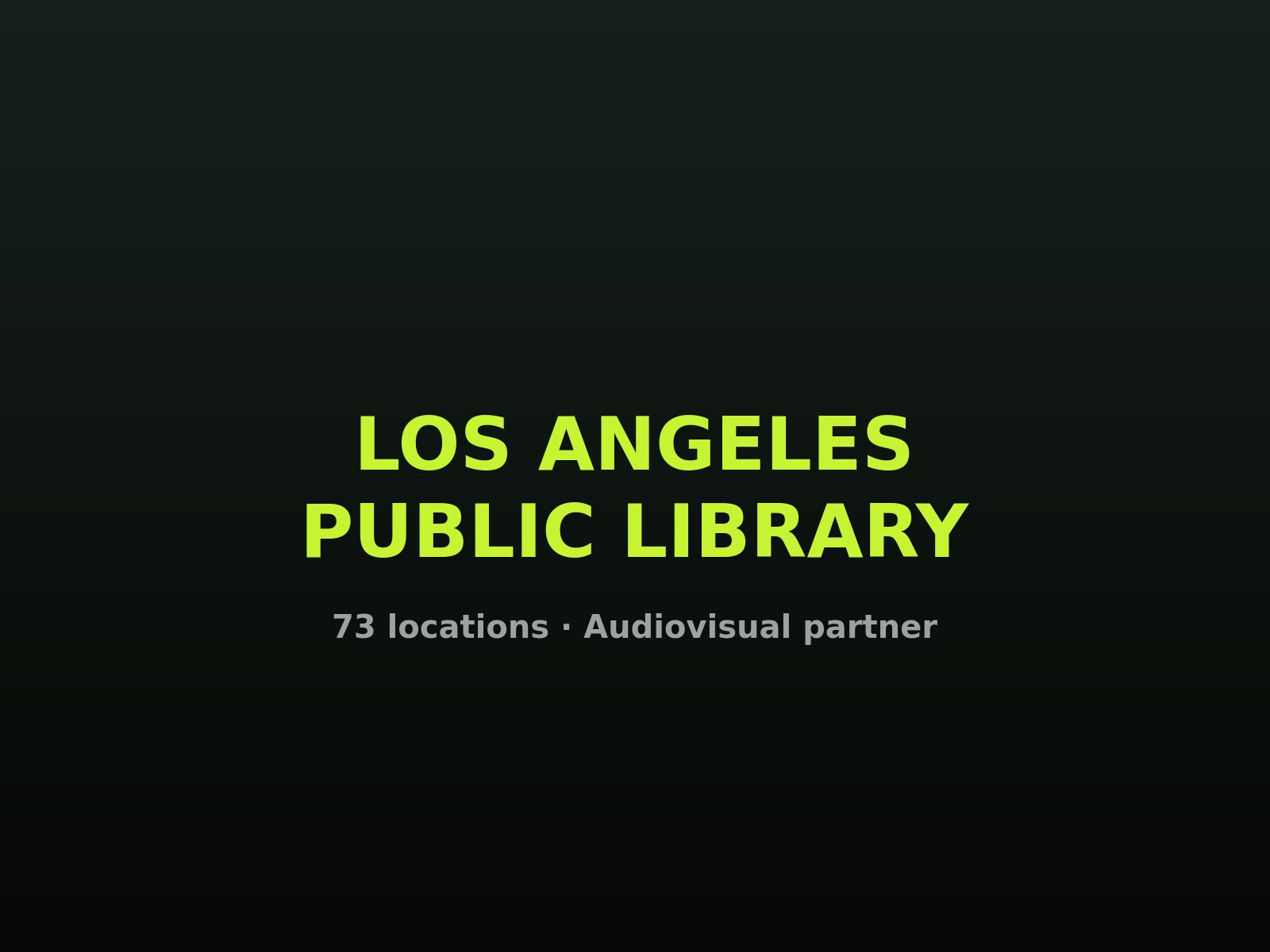 Los Angeles Public Library event production