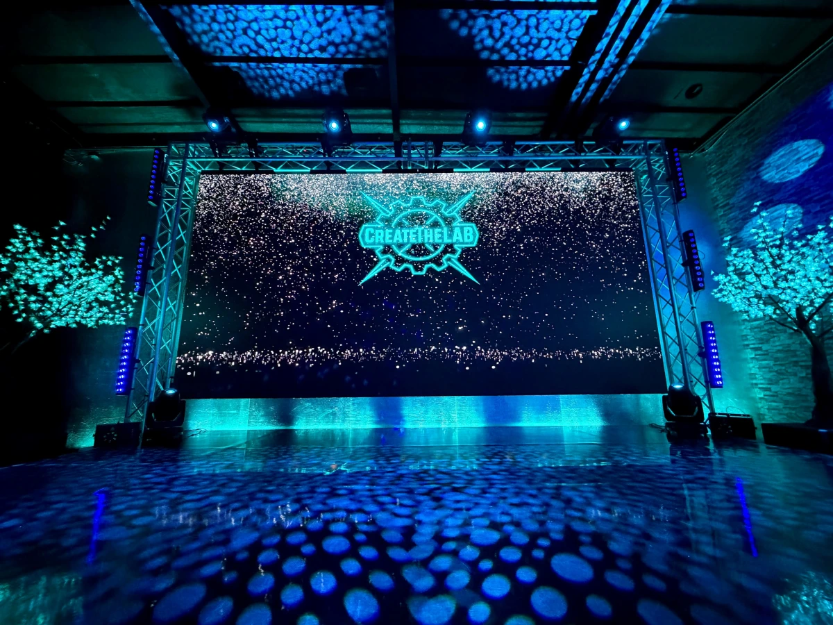 A stage designed to become the focal point.